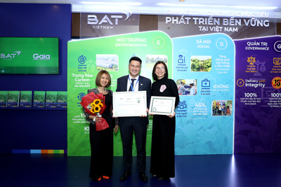 BAT Việt Nam tiếp tục được vinh danh trong top 100 DN bền vững        