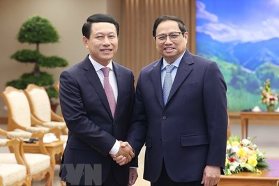 Thủ tướng Phạm Minh Chính tiếp Phó Thủ tướng, Bộ trưởng Ngoại giao Lào