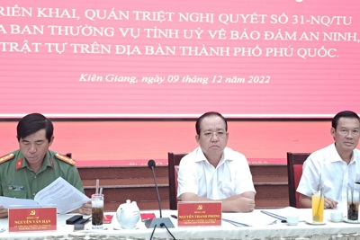 Kiên Giang quán triệt Nghị quyết "dẹp loạn xã hội đen" trên đảo Phú Quốc