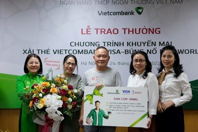 Các giải thưởng giá trị đã được trao tặng cho chủ thẻ quốc tế Vietcombank
