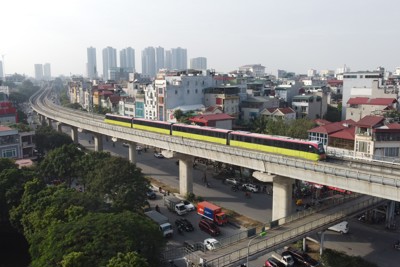 Hoàn thành chạy thử đoạn tuyến trên cao đường sắt Nhổn – ga Hà Nội