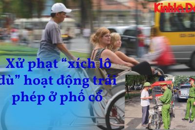 Tổng kiểm tra, xử phạt “xích lô dù” hoạt động trái phép ở phố cổ