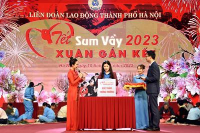 Công nhân lao động Thủ đô hào hứng tham gia "Tết Sum vầy-Xuân gắn kết" 2023