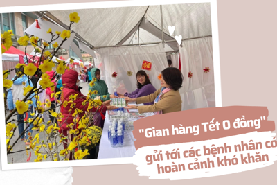 "Gian hàng Tết 0 đồng" gửi tới các bệnh nhân có hoàn cảnh khó khăn