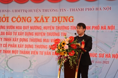 Khởi công xây dựng vườn hoa Quý Nương trên 51 tỷ đồng ở Thường Tín