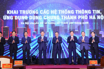 Hà Nội khai trương các hệ thống thông tin, ứng dụng dùng chung Thành phố