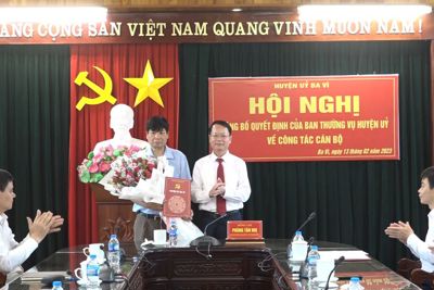 Ba Vì có tân Phó Chủ nhiệm Uỷ ban Kiểm tra Huyện uỷ nhiệm kỳ 2020-2025