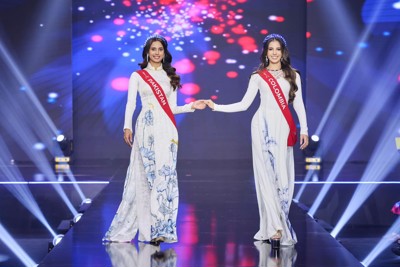 Mãn nhãn phần trình diễn áo dài Việt Nam của các người đẹp  Miss Charm 2023