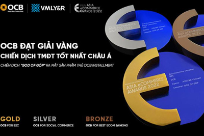 Thẻ OCB nhận giải Vàng Best eCommerce Campaign - The Asia eCommercse Award
