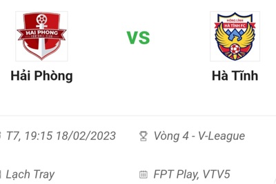 Trực tiếp bóng đá V-League 2023: Hải Phòng vs Hà Tĩnh 19h15 ngày 18/2