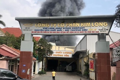 Hải Phòng: Thông tin vụ cháy xưởng sản xuất giày, dép Kim Long
