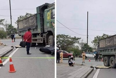 Hà Nội: Xe máy đâm xe tải trên phố Vũ Xuân Thiều, một người tử vong