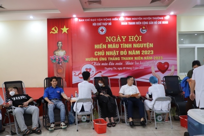 500 thanh niên huyện Thường Tín tham gia ngày hội hiến máu đầu xuân
