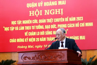 Gần 3.000 đảng viên quận Hoàng Mai được quán triệt chuyên đề học Bác năm 2023