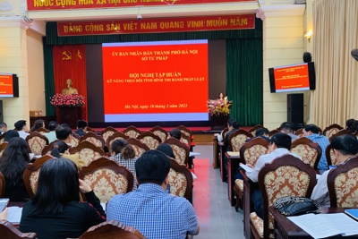 Hà Nội: Tập huấn nghiệp vụ theo dõi thi hành pháp luật cho 200 cán bộ