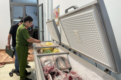 Tạm giữ gần 3,5 tấn thực phẩm đông lạnh không rõ nguồn gốc