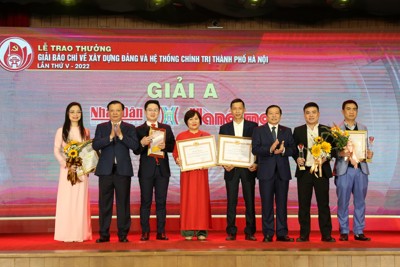 Hà Nội trao Giải Báo chí về xây dựng Đảng lần thứ V - năm 2022