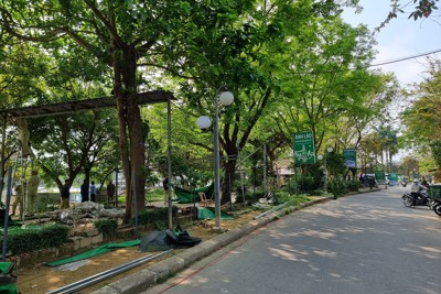Tháo dỡ hàng loạt hàng quán lấn chiếm công viên Trịnh Công Sơn