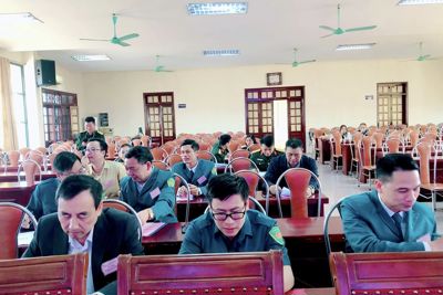 Hội thi cán bộ giảng dạy chính trị lực lượng vũ trang huyện Thanh Trì