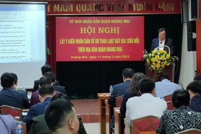 Quận Hoàng Mai: Nhiều góp ý Dự thảo Luật Đất đai (sửa đổi) chất lượng