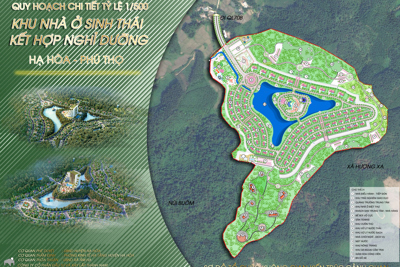Phú Thọ duyệt quy hoạch khu nhà ở sinh thái kết hợp nghỉ dưỡng rộng 30ha