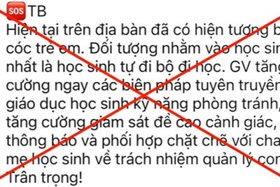 Công an quận Hoàng Mai khẳng định tin đồn "bắt cóc trẻ em" là giả mạo