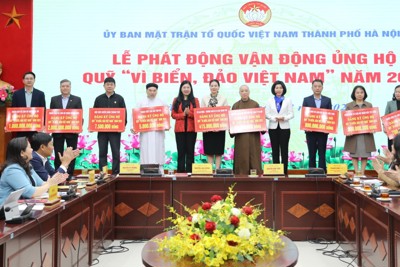 Hà Nội:Tiếp nhận đăng ký 30.877 triệu đồng ủng hộ Quỹ “Vì biển, đảo Việt Nam”