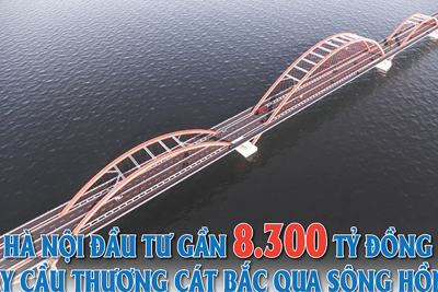 Hà Nội: Gần 8.300 tỷ đồng xây dựng cầu Thượng Cát bắc qua sông Hồng