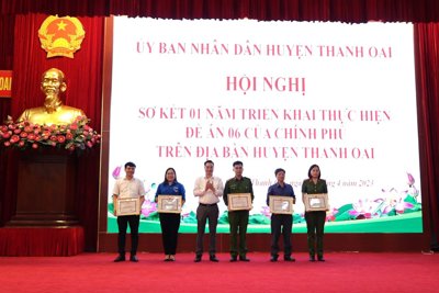 Huyện Thanh Oai triển khai thực chất, hiệu quả Đề án 06 của Chính phủ 