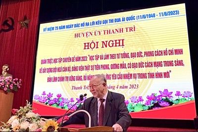 Huyện ủy Thanh Trì nghiên cứu, học tập về đạo đức, phong cách Hồ Chí Minh