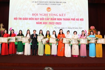 Hà Nội: 128 giáo viên mầm non đạt danh hiệu Giáo viên giỏi cấp thành phố