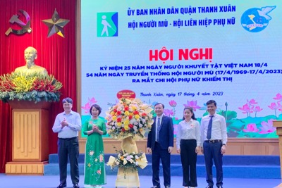 Quận Thanh Xuân: Quan tâm, chăm lo đời sống cho người khiếm thị