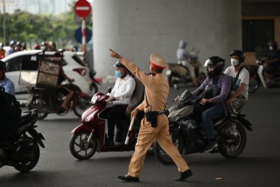 CSGT Công an TP Hà Nội đảm bảo an toàn giao thông dịp nghỉ lễ