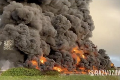 Máy bay không người lái của Ukraine đốt cháy kho nhiên liệu lớn ở Crimea