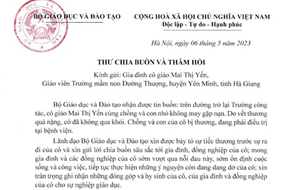 Bộ trưởng Bộ GD&ĐT chia buồn với gia đình cô giáo cắm bản bị tai nạn