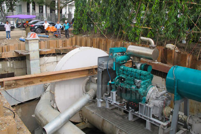 TP Hồ Chí Minh: Kết thúc thuê "siêu" máy bơm chống ngập đường Nguyễn Hữu Cảnh