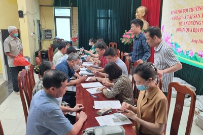 Hoài Đức: 346 hộ dân xã Song Phương nhận hỗ trợ dự án Vành đai 4