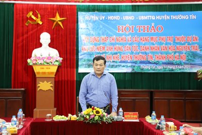 Sớm hoàn thành tháp Chí Nghĩa trong khu lưu niệm Anh hùng dân tộc Nguyễn Trãi