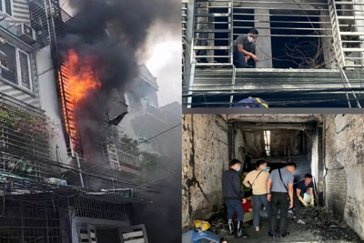Ảnh: Hiện trường mới nhất vụ cháy nhà ở Hà Đông khiến 4 người tử vong