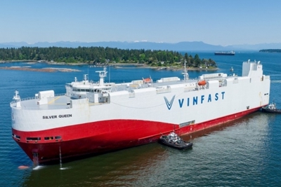 Lô xe VinFast VF 8 đầu tiên cập cảng Canada 