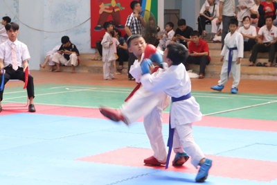 450 vận động viên tranh tài Giải karate huyện Ba Vì mở rộng năm 2023