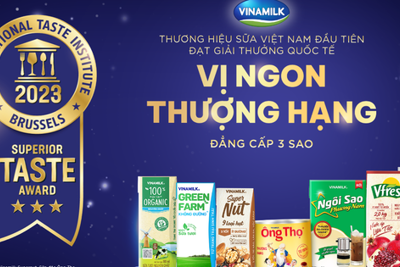 Lần đầu tiên sản phẩm sữa Việt Nam đã nhận được 3 sao cho vị ngon