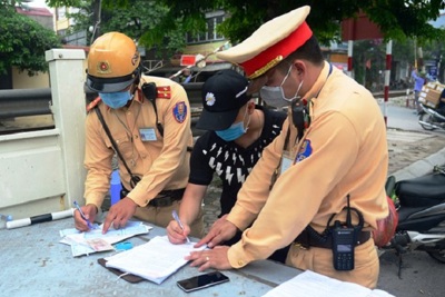 Hà Nội: Phát hiện, xử lý 642 trường hợp vi phạm giao thông trong ngày 30/6/2023