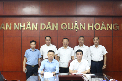 Báo Kinh tế & Đô thị ký kết chương trình phối hợp với quận Hoàng Mai