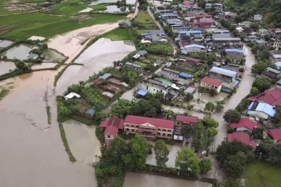 Vỡ hồ thải ở Lào Cai, nhiều nhà dân bị ngập úng