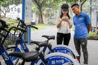 Hà Nội: Xe đạp công cộng bắt đầu xuống phố