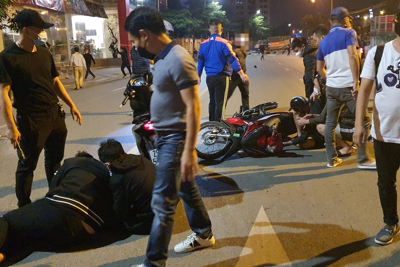 Hà Nội:Cảnh sát 141 bắt giữ 4 đối tượng có dấu hiệu vi phạm pháp luật