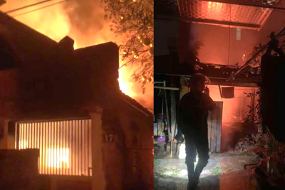 Hà Nội: Ngôi nhà cháy dữ dội lúc rạng sáng