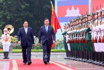 Thủ tướng Phạm Minh Chính chủ trì Lễ đón Thủ tướng Campuchia thăm Việt Nam