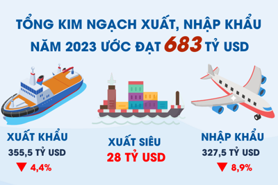 Xuất nhập khẩu năm 2023 không đạt kỳ vọng, xuất siêu vẫn cao kỷ lục